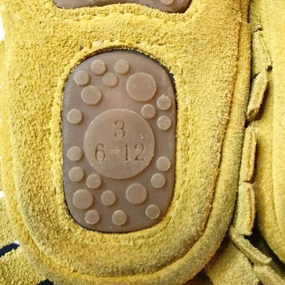 HONGTEYA Yellow Leather Baby Moccasins 3